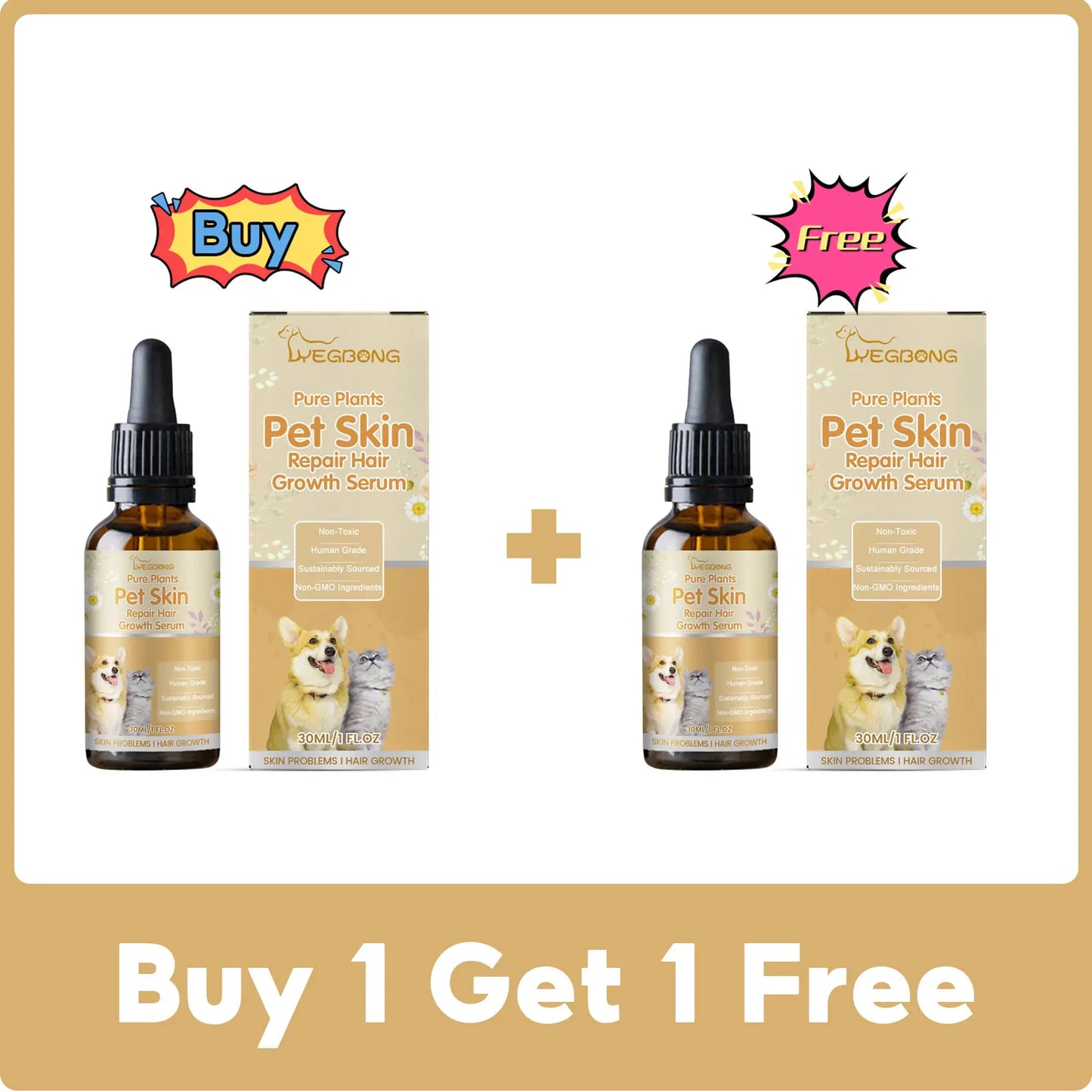 Pet Skin Repair Essence - Moisturizing Coat Conditioner for Hair Regrowth and Wound Healing in Cats