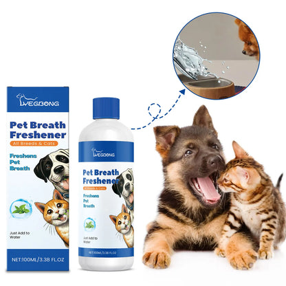 Dog Mouth Cleaning Liquid Tooth Stains Mouth Cleaning Tartar Removal Bad Breath Freshing Oral Deodorant Pet Teeth Cleaner Water
