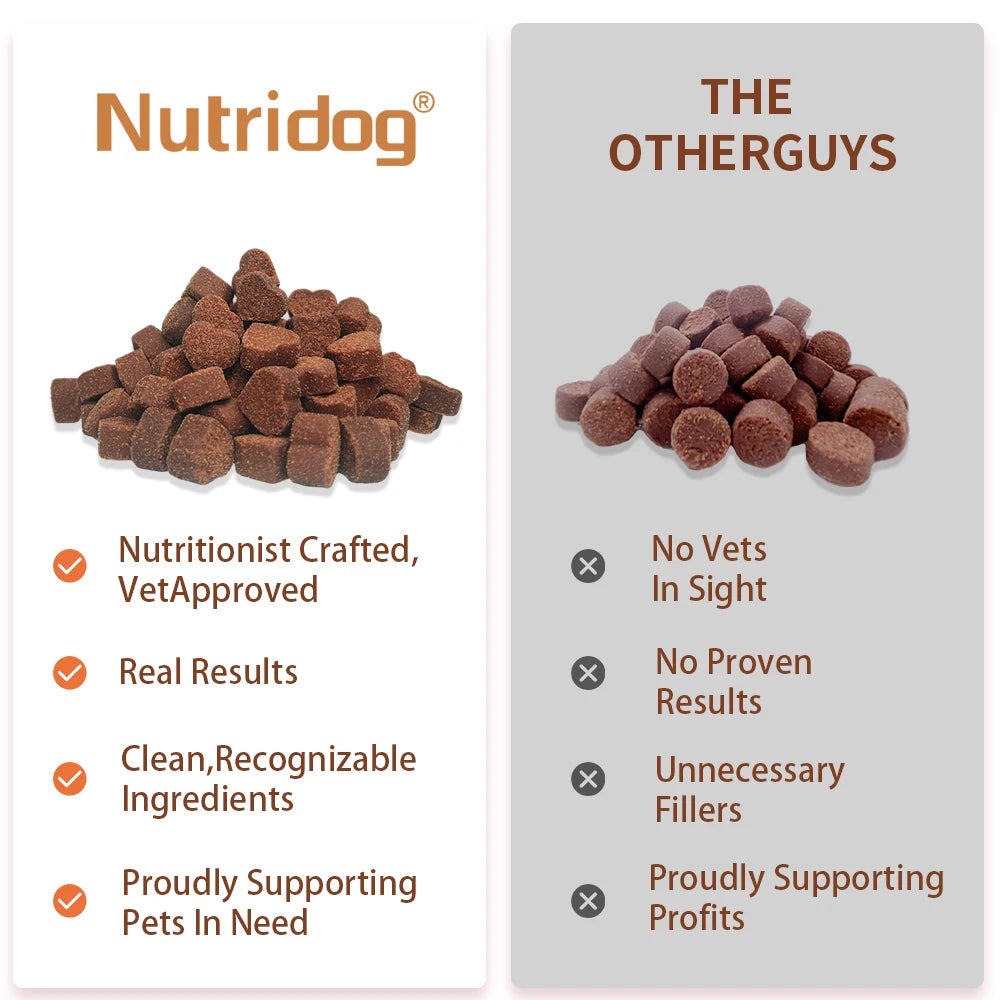 Hip and Joint Supplement for Dogs with Glucosamine, Chondroitin, and MSM - Duck Flavor Chews for Joint Health