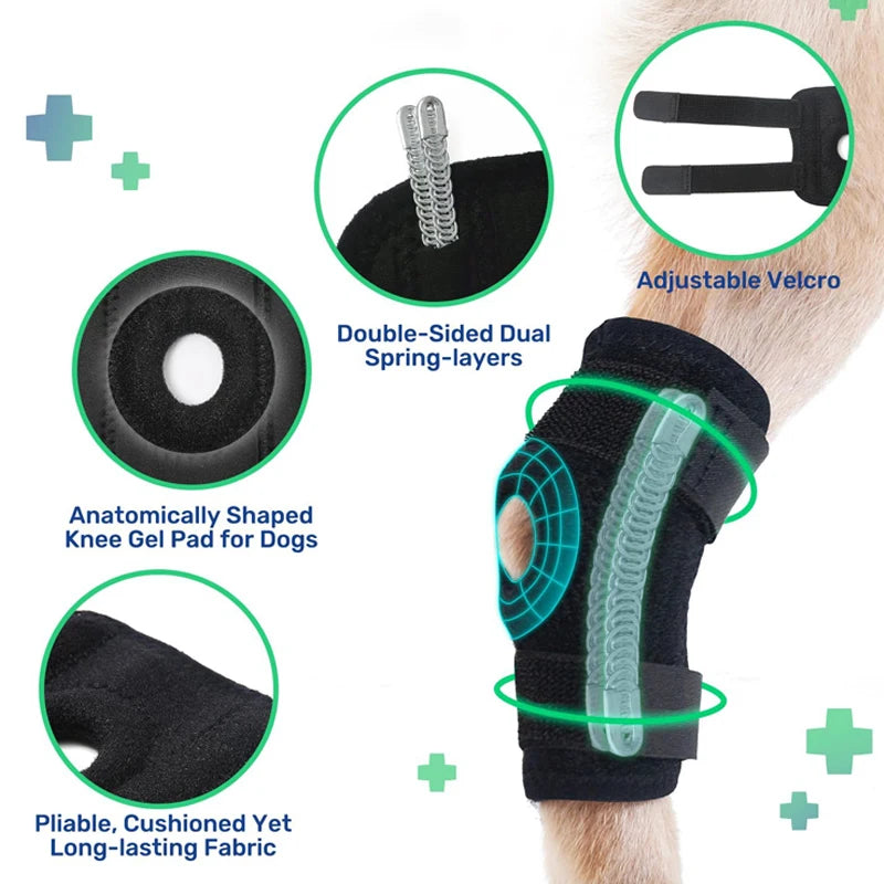 Dog Protector Support Protects Bandage Pet Knee Pads Dog Injury Recovery for Leg Hock Joint Brace Pet Knee Pads Protects Bandage