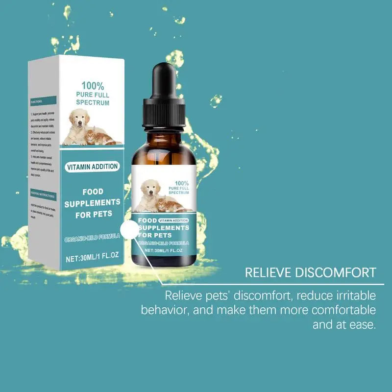 Dog Nutritional Supplement Body Supplements for Pets 30Ml Nutrition Supplement for Dogs and Cats Efficient Food Supplement For