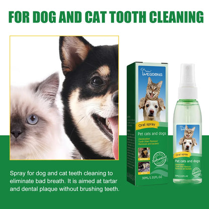 Pet Oral Care Spray - Dental Freshener and Tartar Remover for Dogs