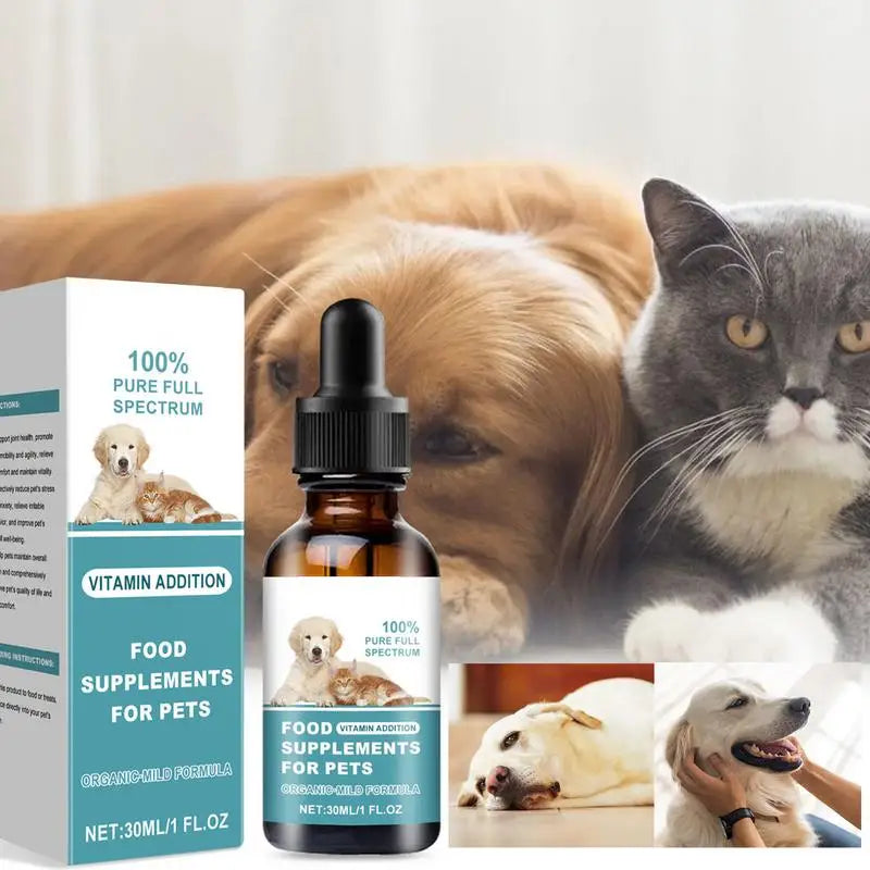 Dog Nutritional Supplement Body Supplements for Pets 30Ml Nutrition Supplement for Dogs and Cats Efficient Food Supplement For