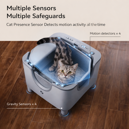 🐾 F6 Open-Top Automatic Cat Litter Box – Self-Cleaning, Smart & Odor-Free