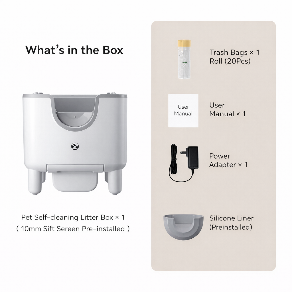 🐾 F6 Open-Top Automatic Cat Litter Box – Self-Cleaning, Smart & Odor-Free