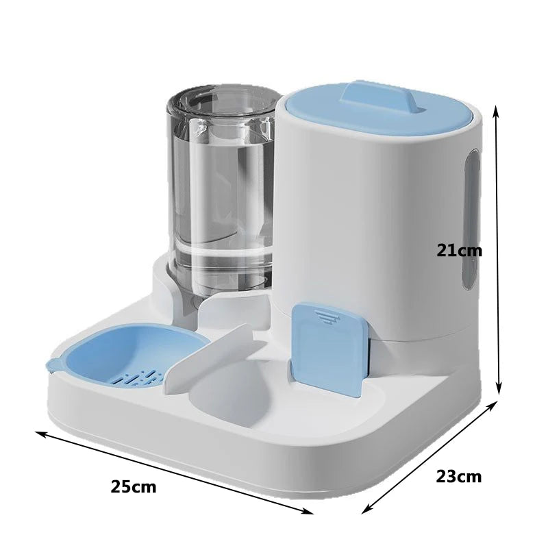 Two-in-One Cat and Dog Feeding Station: Smooth Food and Water Dispenser Bowl