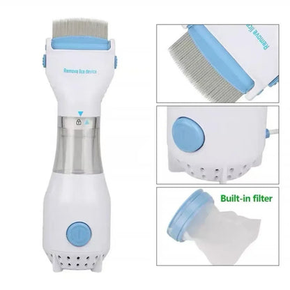 Multifunctional Electric Lice and Flea Removal Comb for Cats and Dogs - Effective Hair Cleaner and Lice Remover Brush