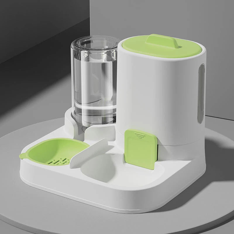 Two-in-One Cat and Dog Feeding Station: Smooth Food and Water Dispenser Bowl