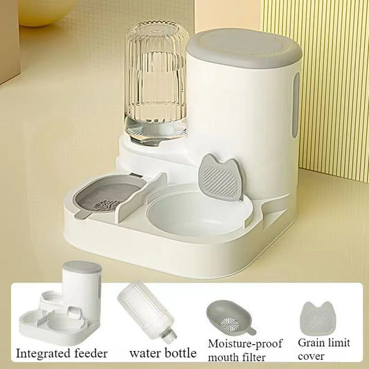 Automatic Cat and Dog Feeder with Integrated Water Dispenser