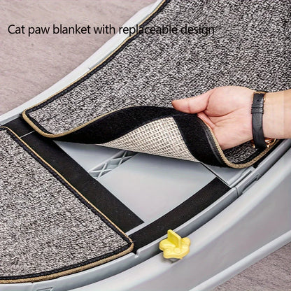 1Pc Indoor Cat Roller Treadmill Silent Non-Electric Pet Exercise Wheel Cylindrical Tread Design Safe Ramp Promotes Pet Health
