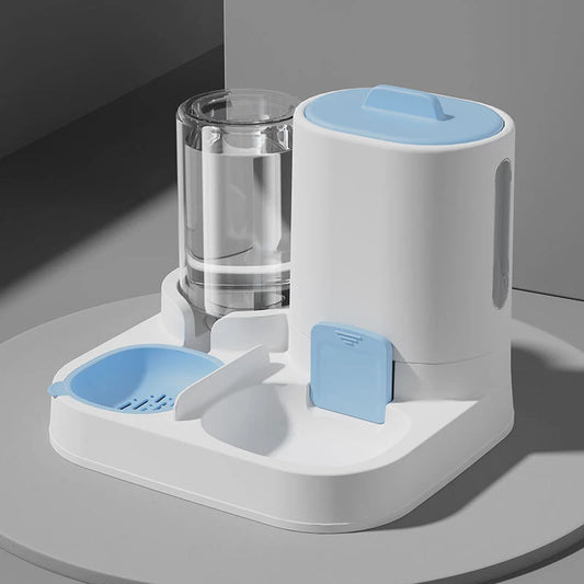 Two-in-One Cat and Dog Feeding Station: Smooth Food and Water Dispenser Bowl