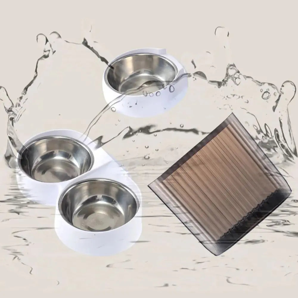 5L Smart Automatic Cat Feeder with Dual Bowls and Integrated Camera, Voice Recorder, and Dry Food Dispenser for Cats and Dogs