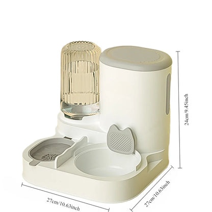 Automatic Cat and Dog Feeder with Integrated Water Dispenser