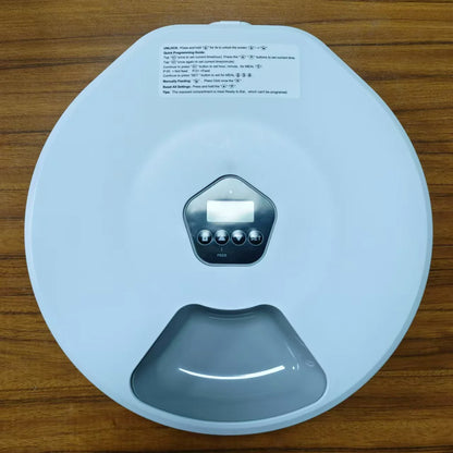 Programmable 5-Meal Automatic Wet/Dry Pet Feeder for Cats and Dogs
