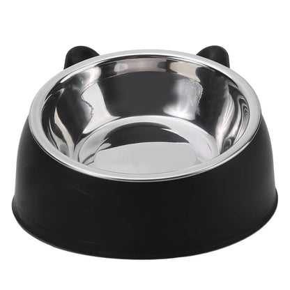 100ML Elevated Non-Slip Pet Bowl for Cats and Dogs - 15 Degrees Tilted Design for Comfortable Feeding and Hydration