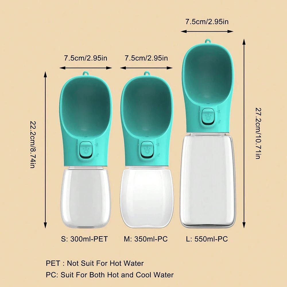Portable Leakproof Water Bottle for Dogs - Ideal for Outdoor Hiking and Travel, Suitable for All Breeds