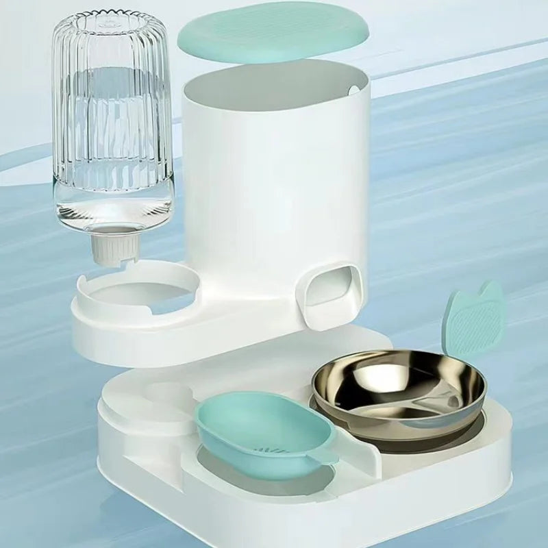 Automatic Cat and Dog Feeder with Integrated Water Dispenser