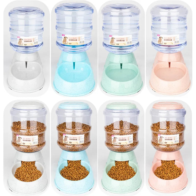 Large Capacity Automatic Pet Feeder and Water Dispenser for Dogs and Cats