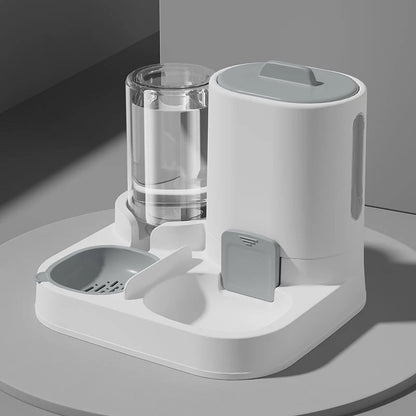 Two-in-One Cat and Dog Feeding Station: Smooth Food and Water Dispenser Bowl