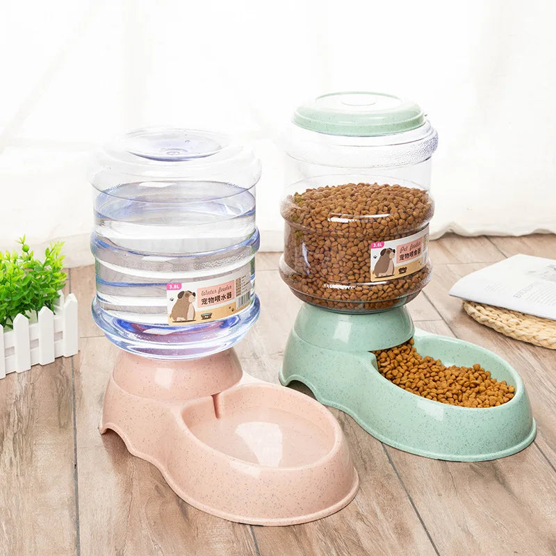 Large Capacity Automatic Pet Feeder and Water Dispenser for Dogs and Cats