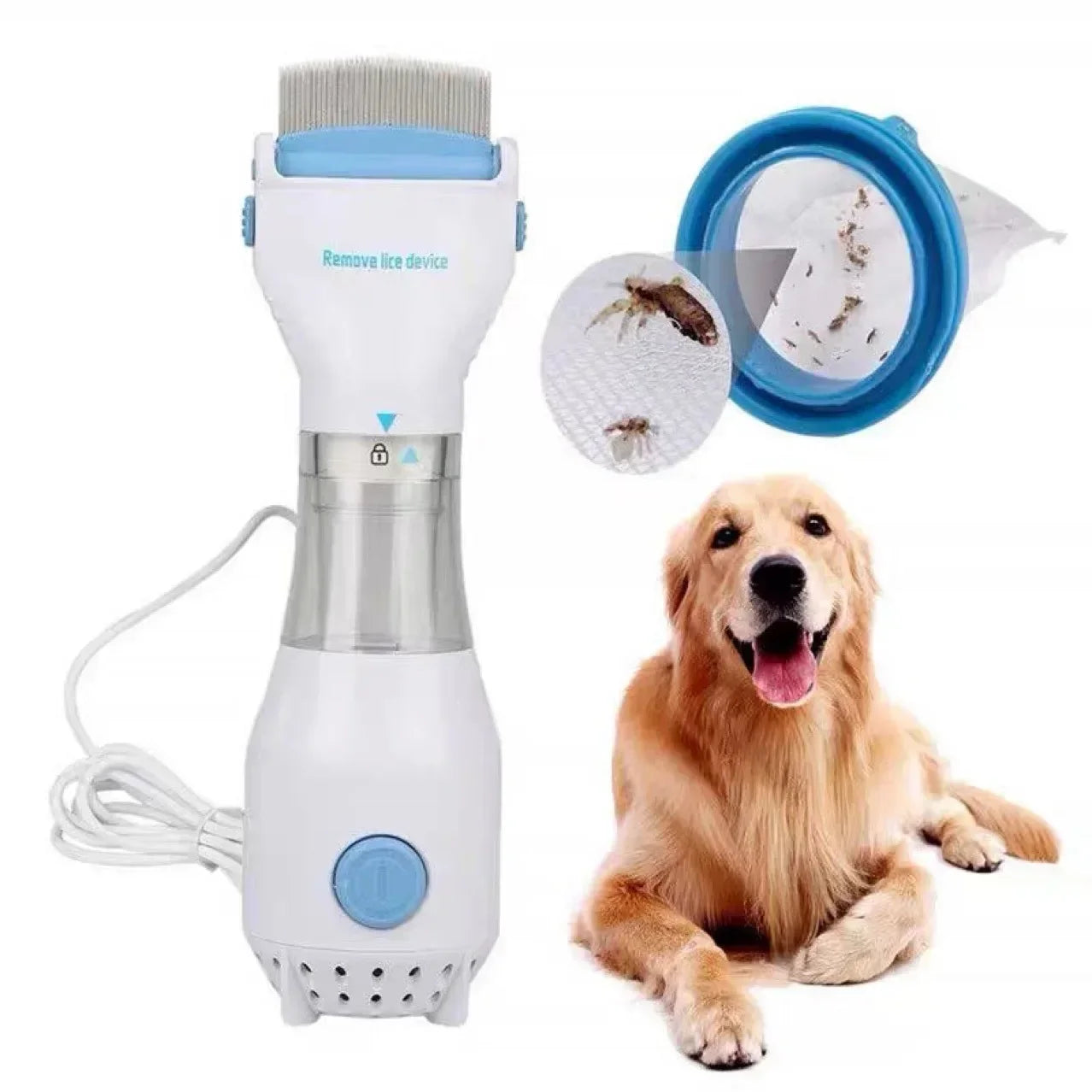 Multifunctional Electric Lice and Flea Removal Comb for Cats and Dogs - Effective Hair Cleaner and Lice Remover Brush