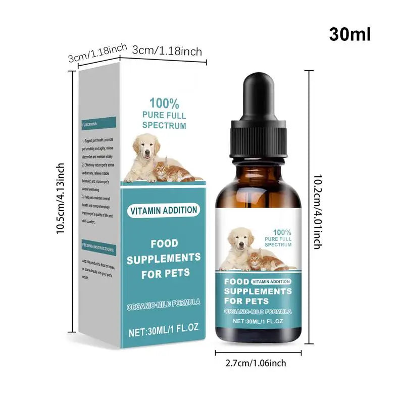 Dog Nutritional Supplement Body Supplements for Pets 30Ml Nutrition Supplement for Dogs and Cats Efficient Food Supplement For