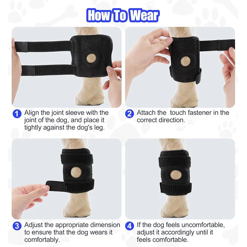 Dog Protector Support Protects Bandage Pet Knee Pads Dog Injury Recovery for Leg Hock Joint Brace Pet Knee Pads Protects Bandage