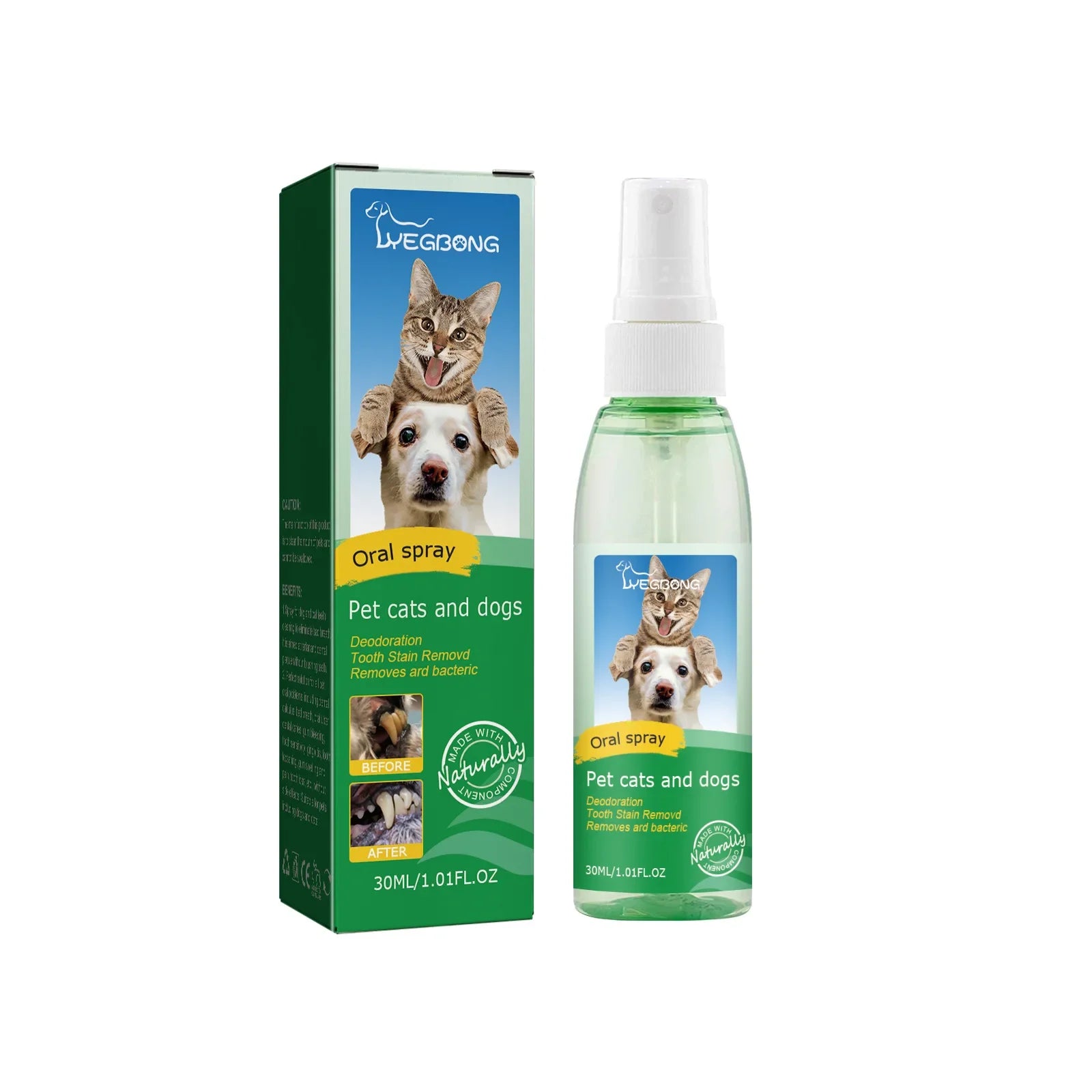 Pet Oral Care Spray - Dental Freshener and Tartar Remover for Dogs