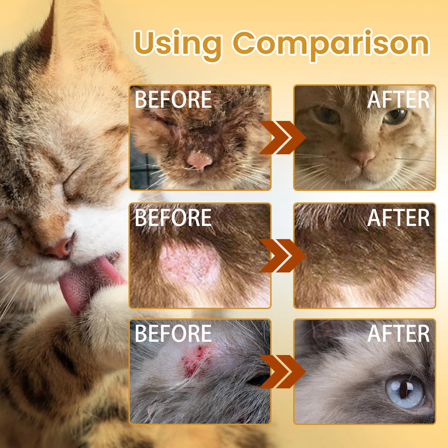 Pet Skin Repair Essence - Moisturizing Coat Conditioner for Hair Regrowth and Wound Healing in Cats
